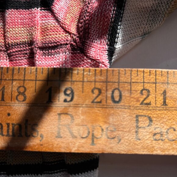 Peruvian Connection Via Ragatta Striped cardigan XL Open Front Duster - Picture 7 of 7